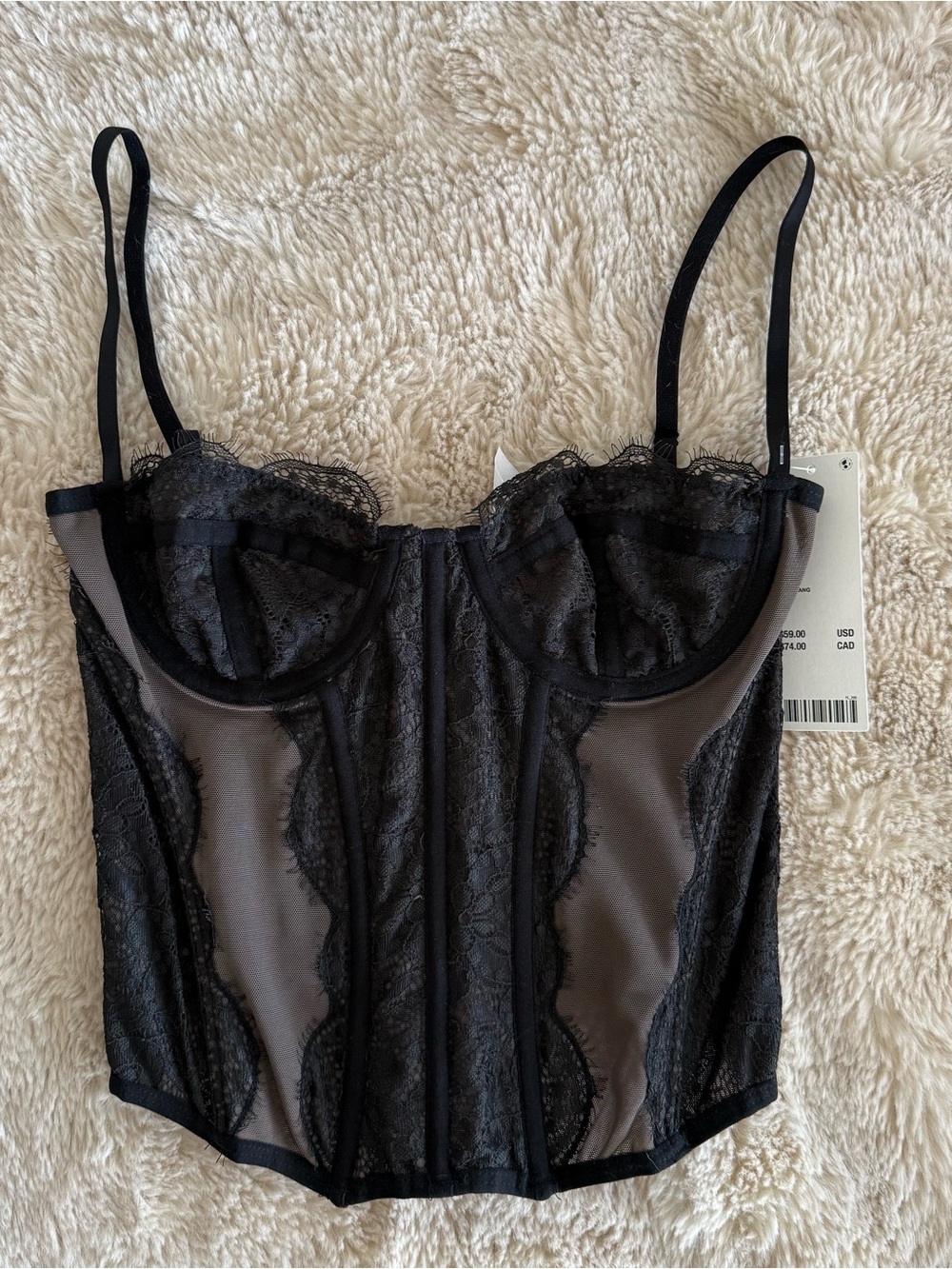 NWT Urban Outfitters Out from Under Modern Love Lace Mesh Corset